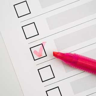 top-view-marked-checking-box